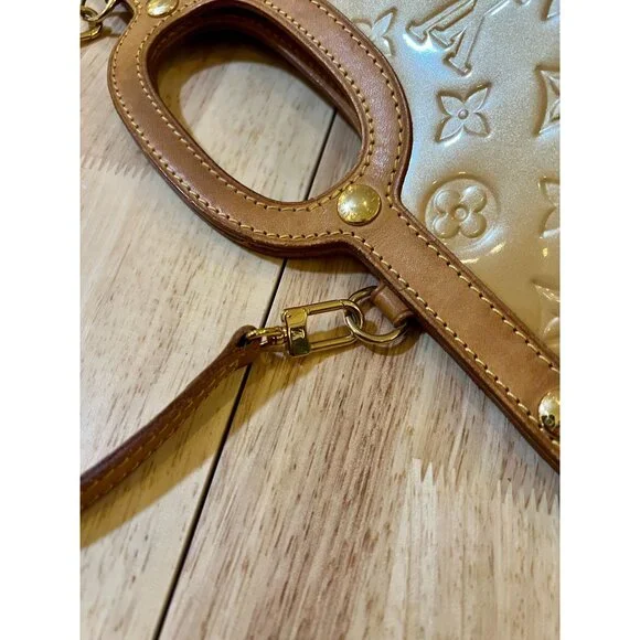 👛  AUTHENTIC LOUIS VUITTON ROXBURY DRIVE YELLOW VERNIS HANDBAG - Picture 15 of 16